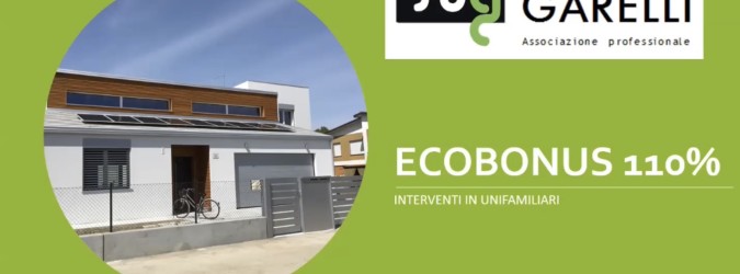 Ecobonus 110% – 3 interventi in villette unifamiliari Aggiornato con emendamenti